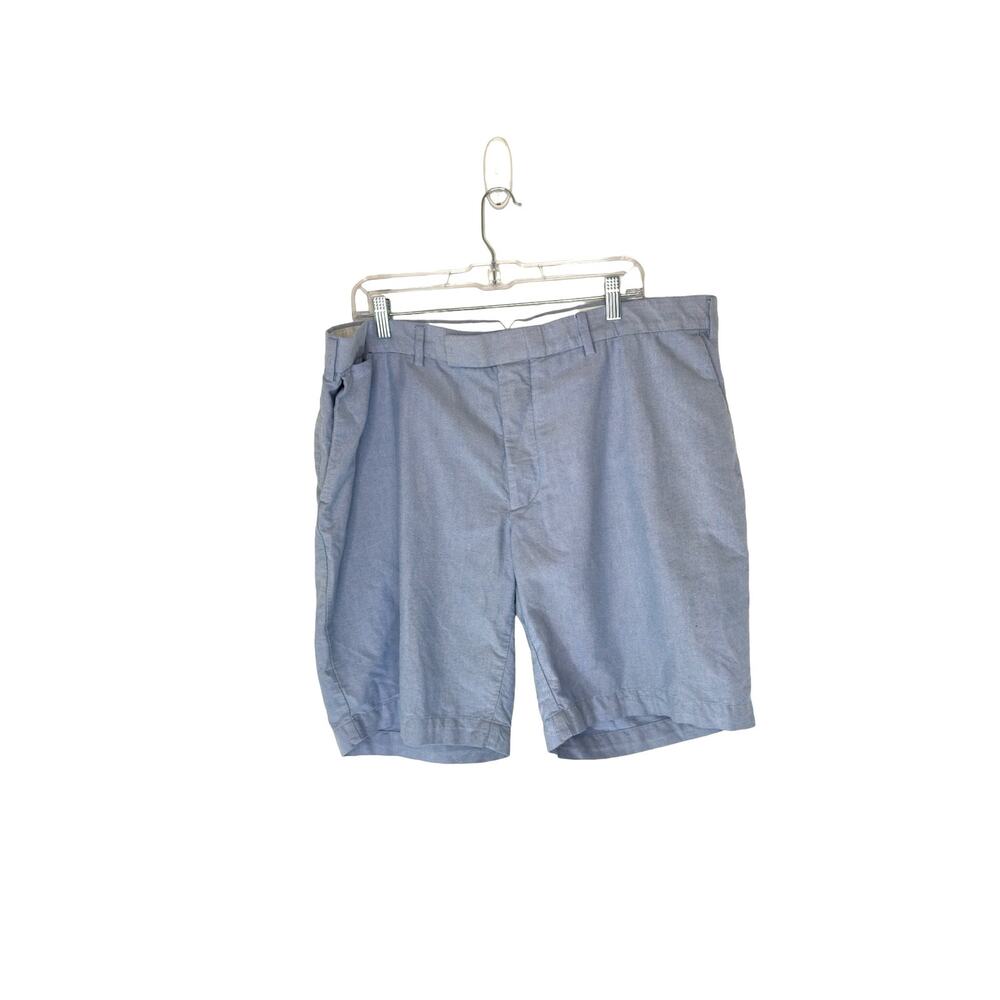 Polo by Ralph Lauren‎ Men's Classic Fit Flat Front Blue Cotton Shorts Size 42